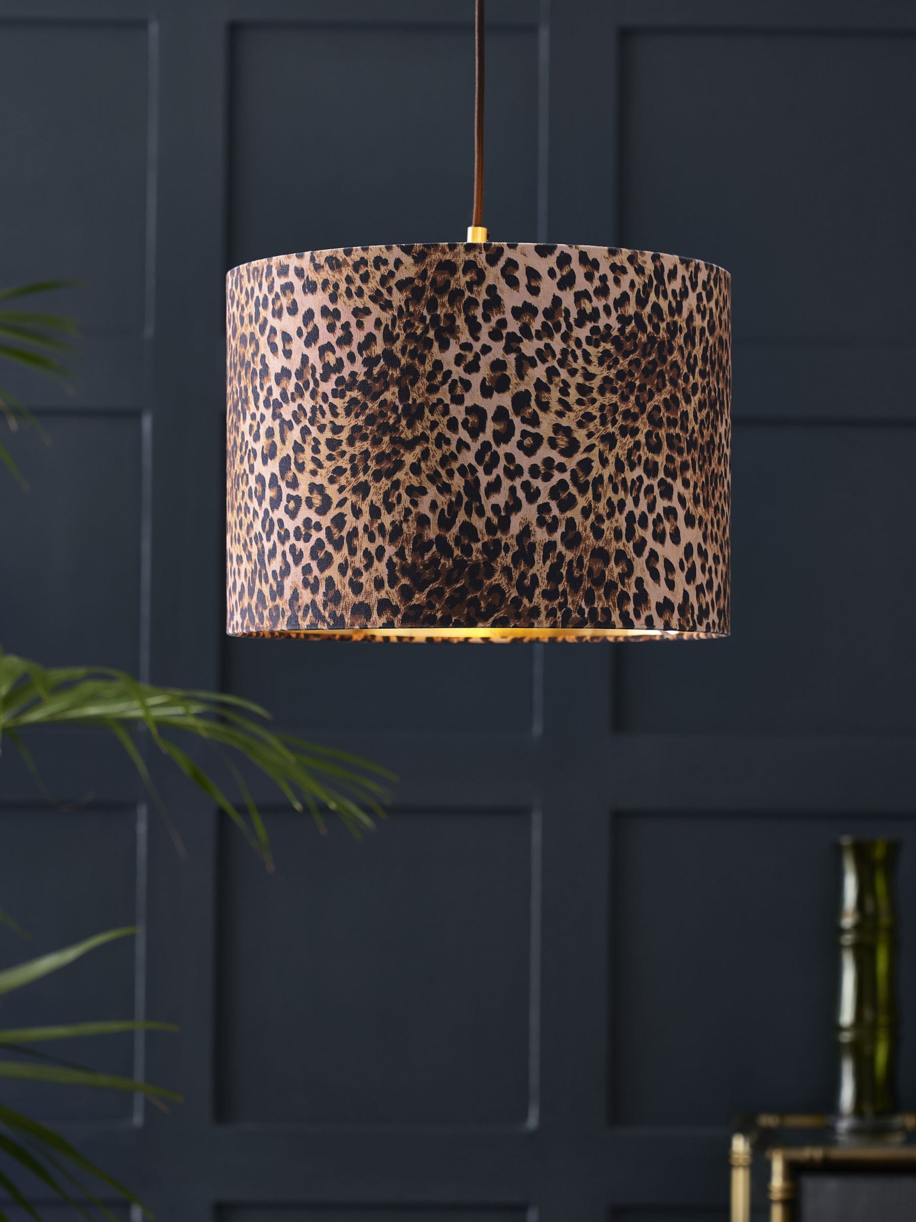 Rockett St George Leopard Love drum lamp shade - British product