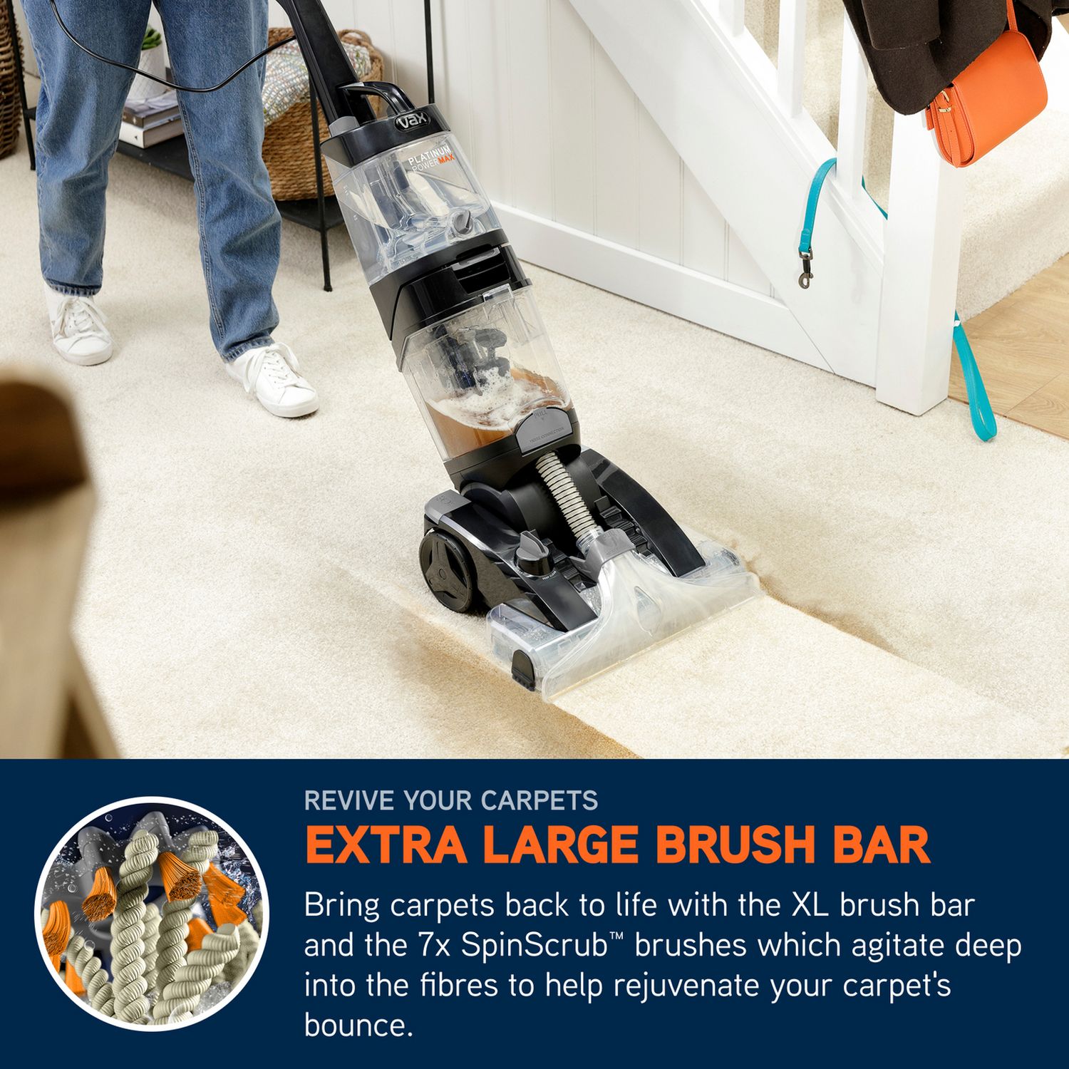 Vax Power Max upright carpet cleaner - British product