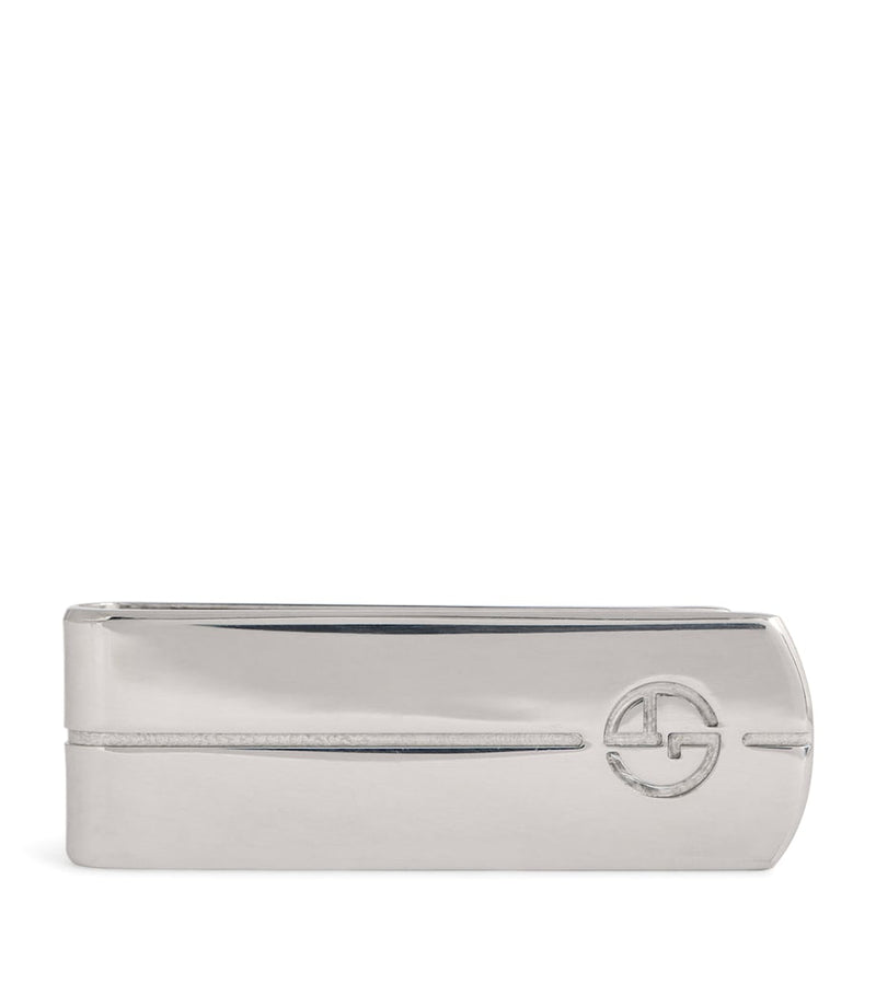 Giorgio Armani sterling silver tie clip with logo - British product
