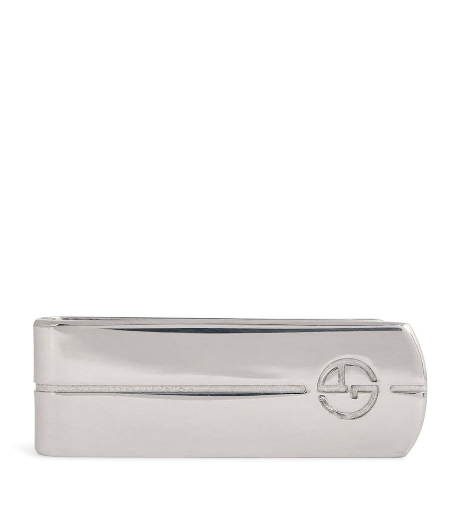 Giorgio Armani sterling silver tie clip with logo - British product