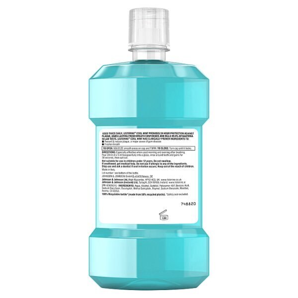 Listerine Cool Mint Anti-Bacterial Mouthwash 500ml GOODS Superdrug   