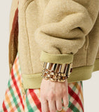 Miu Miu leather and metal bracelet, UK version