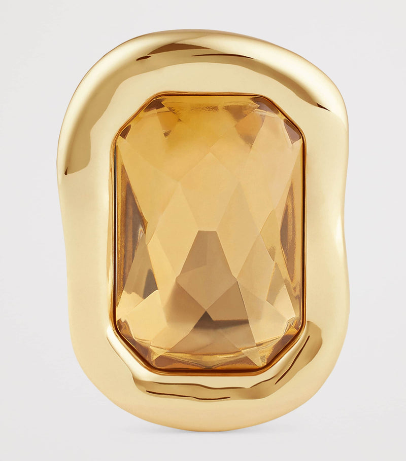 Givenchy crystal embellished sculptural ring (British brand)