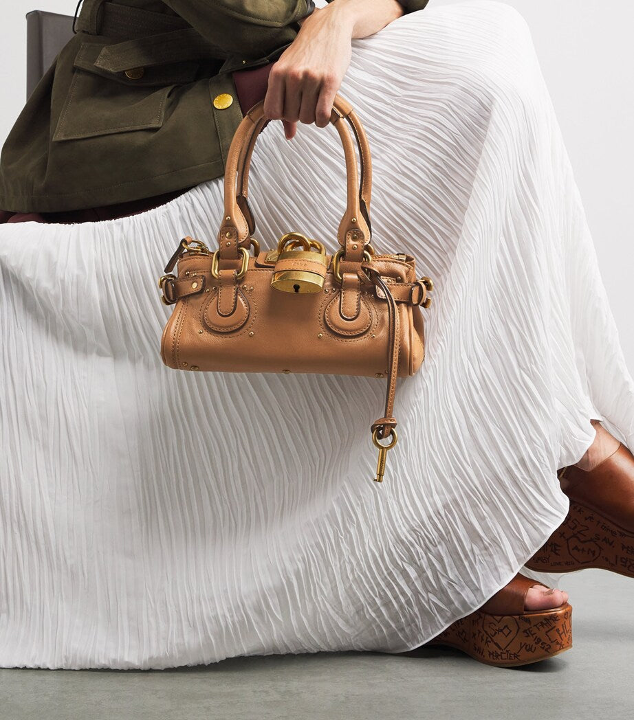 Chloé small leather Paddington top-handle bag, imported from the UK