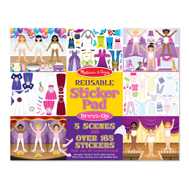 Melissa & Doug Reusable Sticker Pad Dress-Up 3yrs+ GOODS M&S   