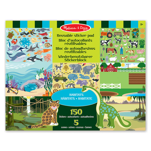 Melissa & Doug Reusable Sticker Pad Habitats 3yrs+