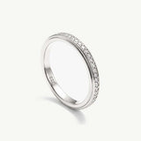 MUCHV gold eternity ring with cubic zirconia stones (British brand)