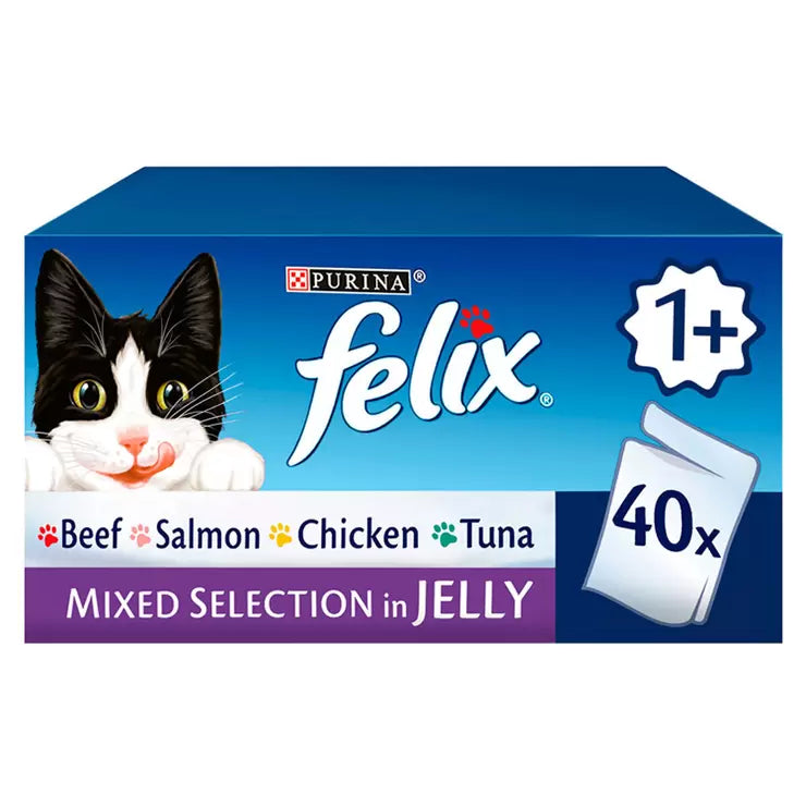 Felix Pouch Mixed Pack Cat Food 40 x 100g