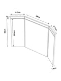 Silver Sloane bevelled dressing table mirror 60cm x 90.5cm x 1.5cm (British brand)