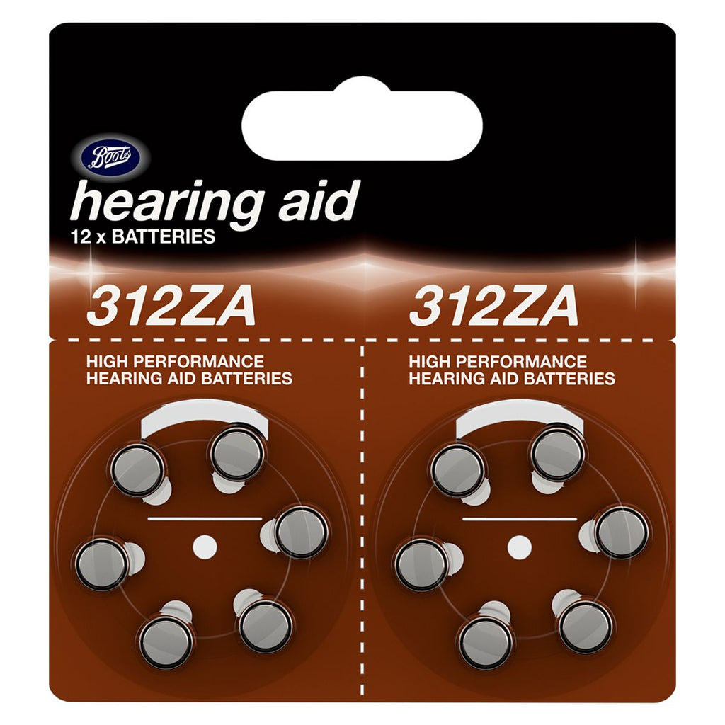 Boots 312ZA Hearing Aid Battery - pack of 12 batteries