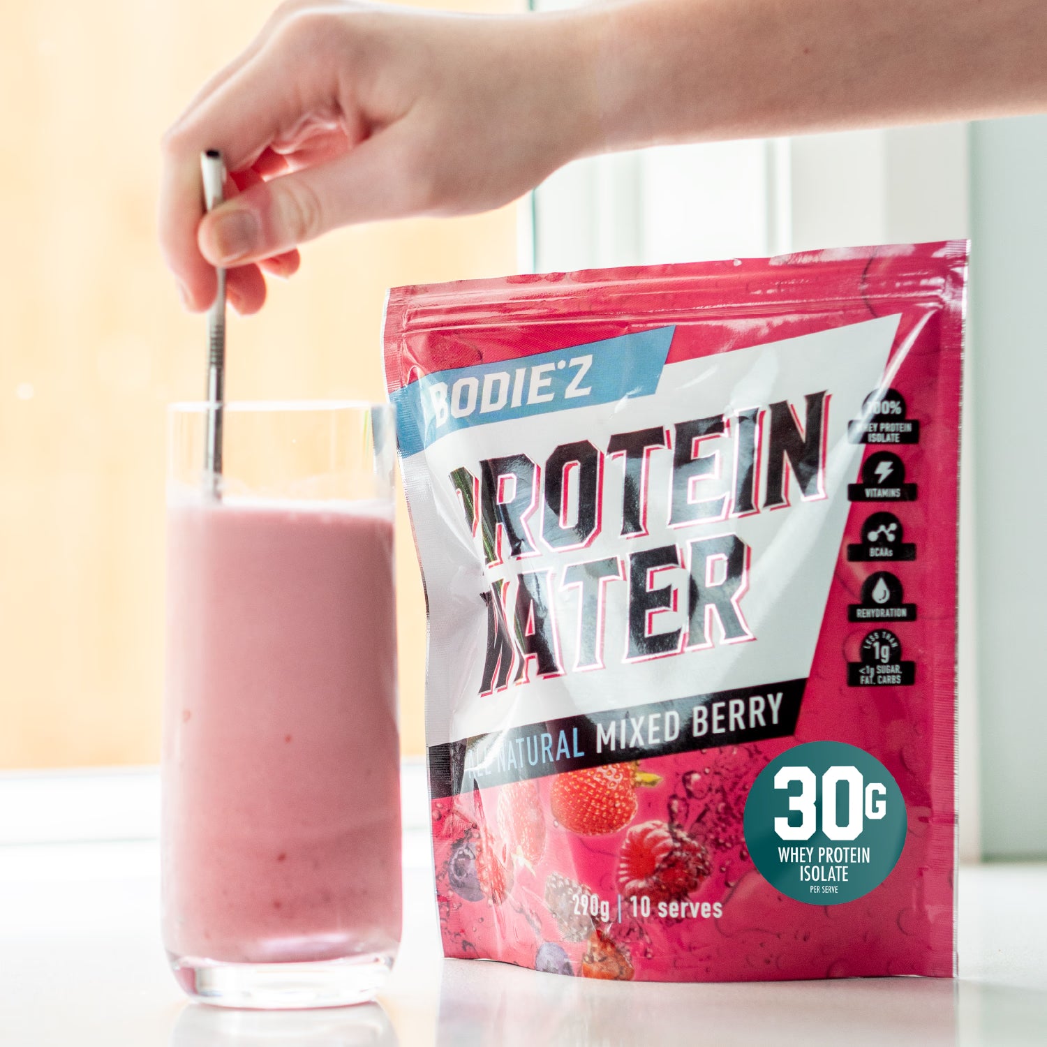 BODIE'Z protein water Berry 300g (British brand)