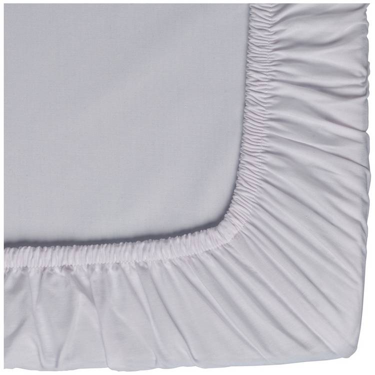 Habitat pure cotton fitted sheet white single, UK version