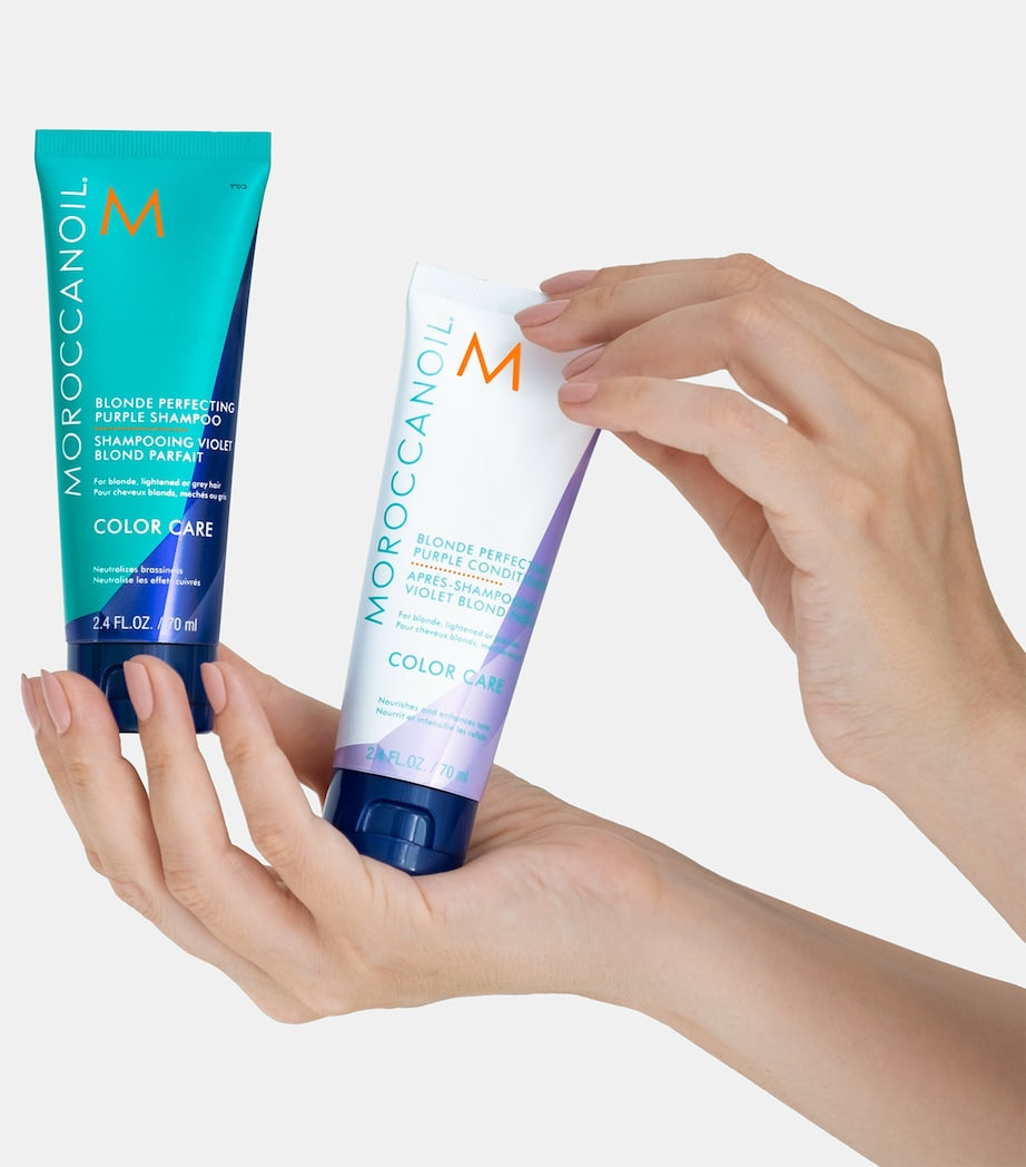 Moroccanoil Blonde Perfecting Purple hair conditioner 200ml, imported from the UK