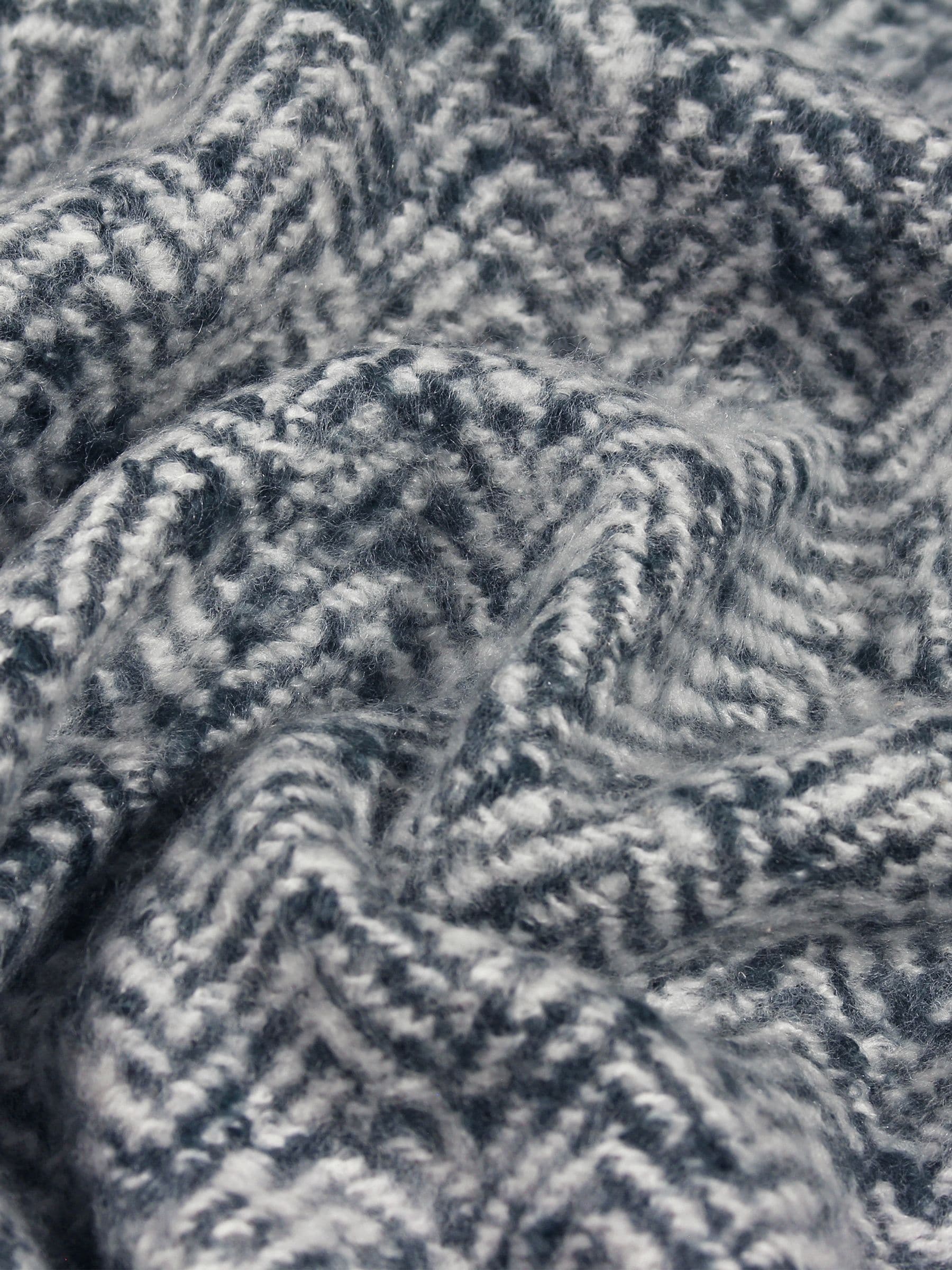 Furn marineblaue Fischgrät-Decke, UK-Version