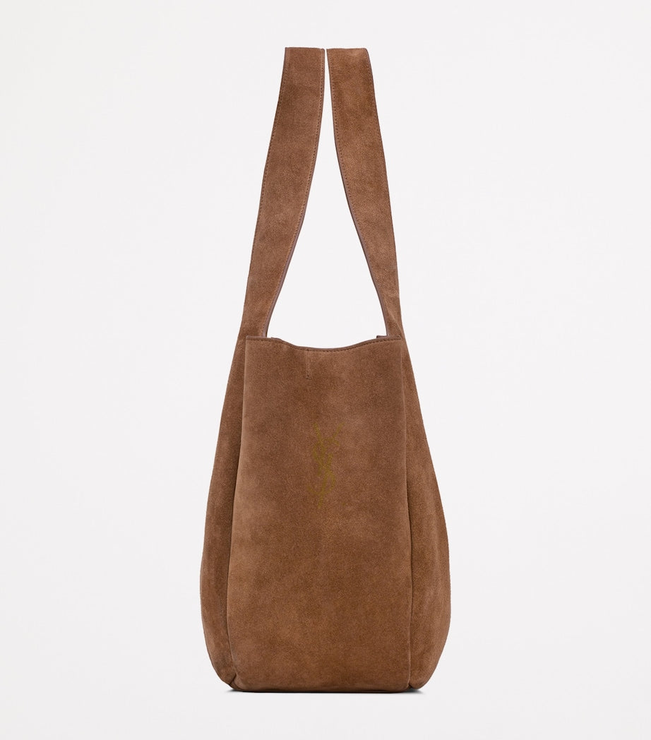 Saint Laurent Bea shoulder bag in suede with gold monogram (British brand)
