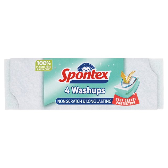 Spontex Non Scratch Washups   4 per pack