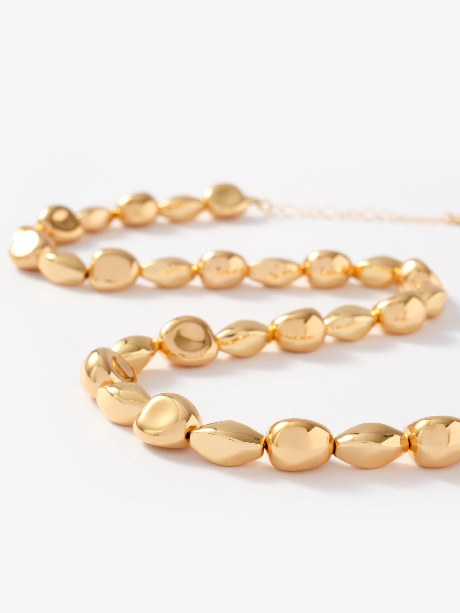 Mint Velvet gold beaded necklace, UK version