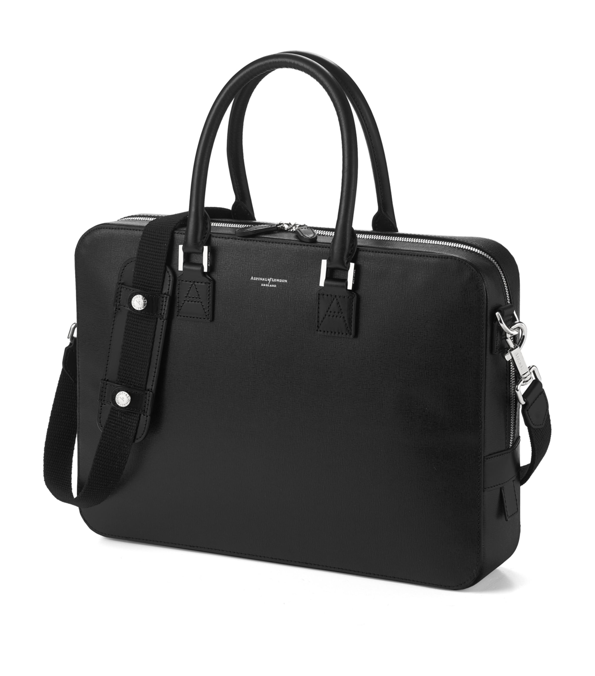 Aspinal of London Mount Street briefcase Saffiano leather (British brand)