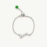MUCHV Virgo constellation zodiac adjustable chain ring, UK version