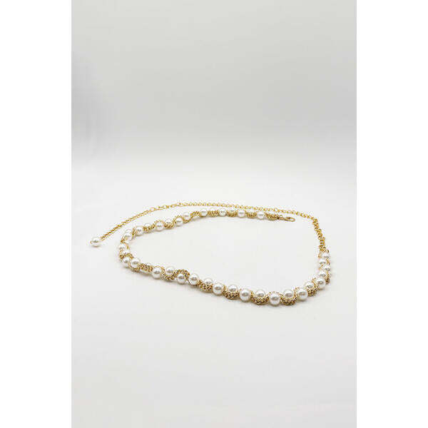 SVNX pearl waist chain belt 117cm, UK version
