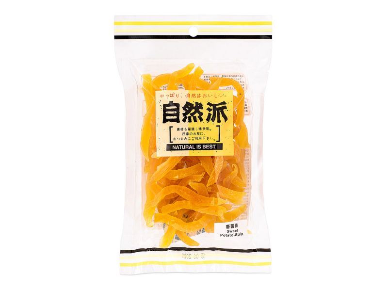 Natural Is Best sweet potato strips snack, UK version