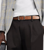 Harrods reversible leather belt black and brown - British product