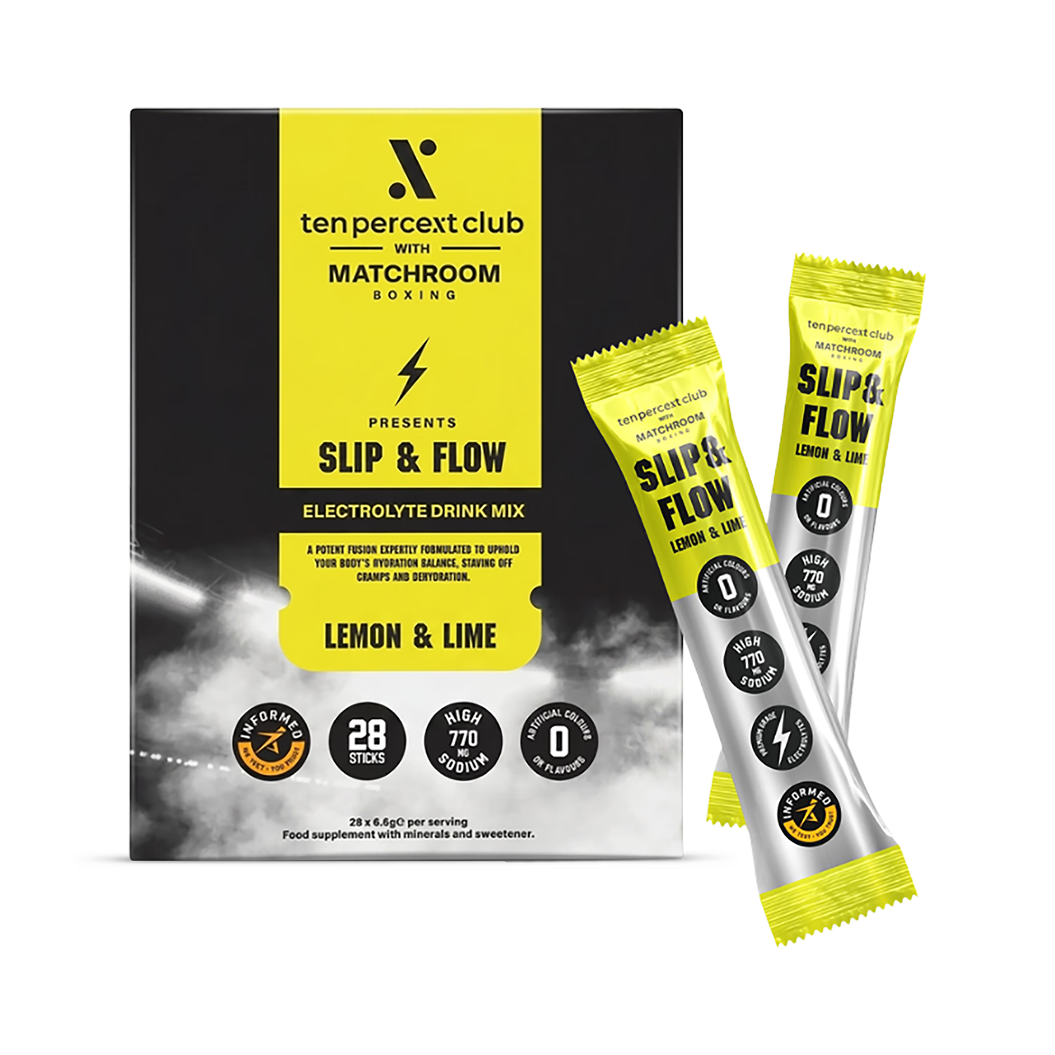 Ten Percent Club lemon lime electrolytes 28 sachets, UK version