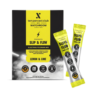 Holland & Barrett The Ten Percent Club Slip & Flow Electrolytes Lemon and Lime Hydration Electrolyte Drink Powder 28 Sachet- Buy online at McGrocer