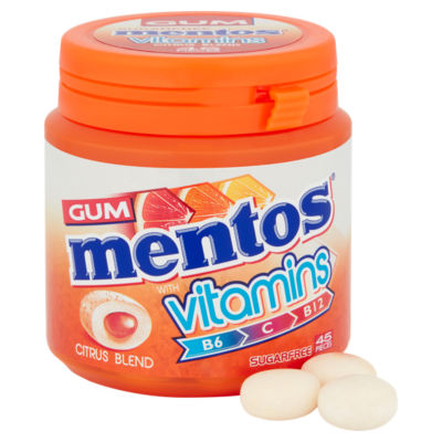 Mentos Citrus Blend chewing gum 45 pieces, imported from the UK
