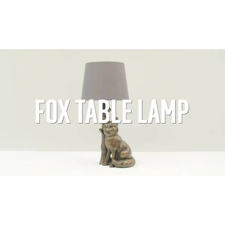 Argos Home fox table lamp bronze and grey (British brand)