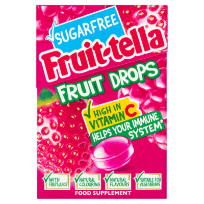 Fruittella sugar free red berry fruit drops 45g, UK version