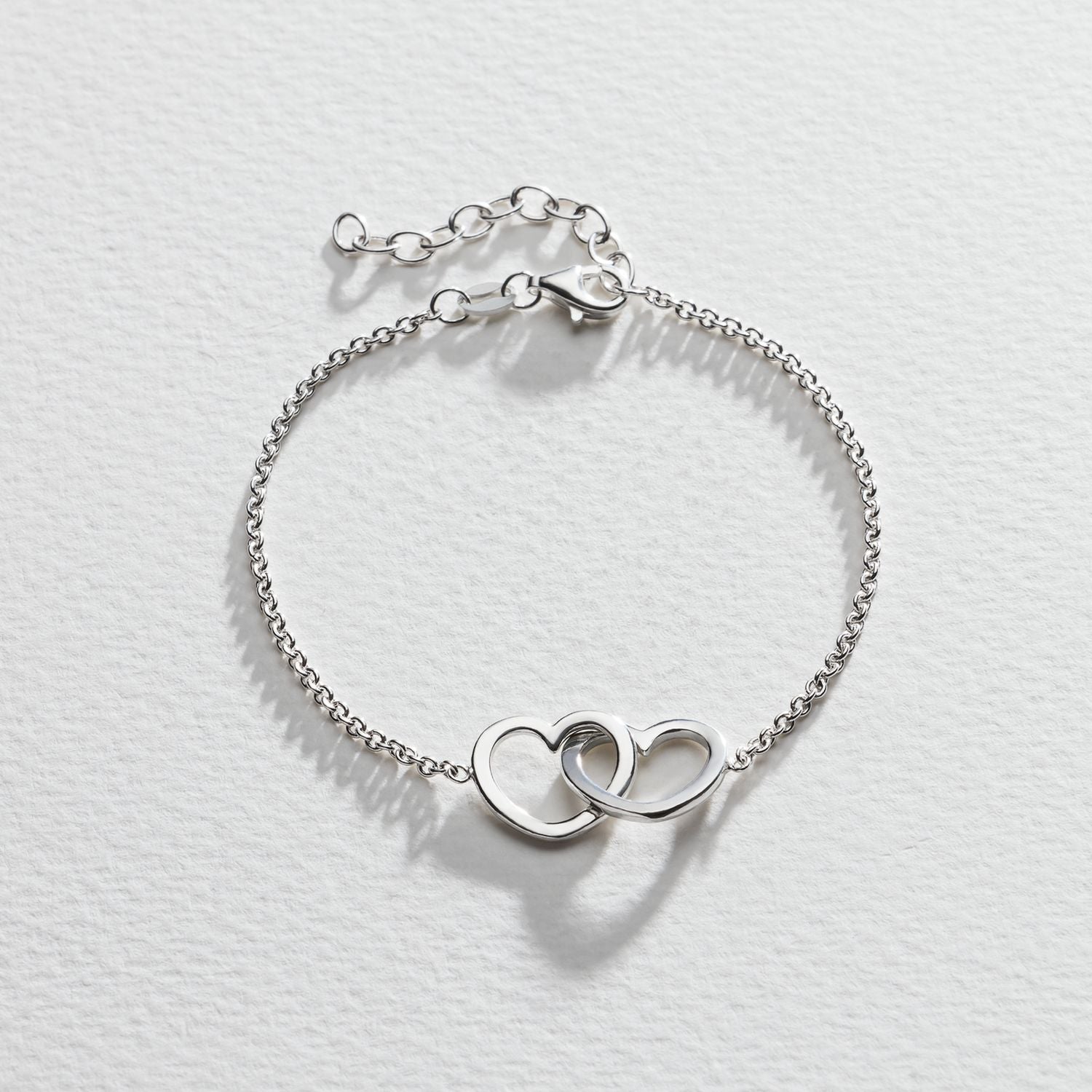 Revere sterling silver two hearts hug bracelet UK version