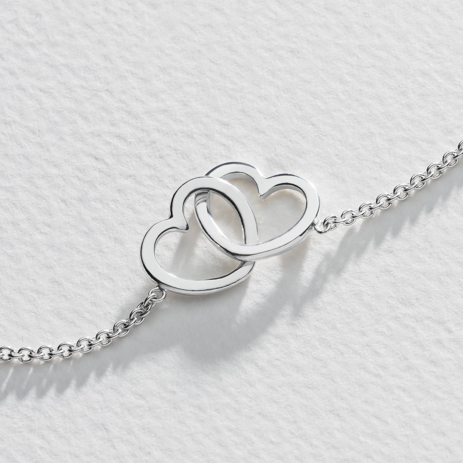 Revere sterling silver two hearts hug bracelet UK version