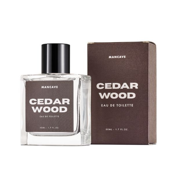 ManCave Cedarwood Eau De Toilette fragrance 50ml, imported from the UK