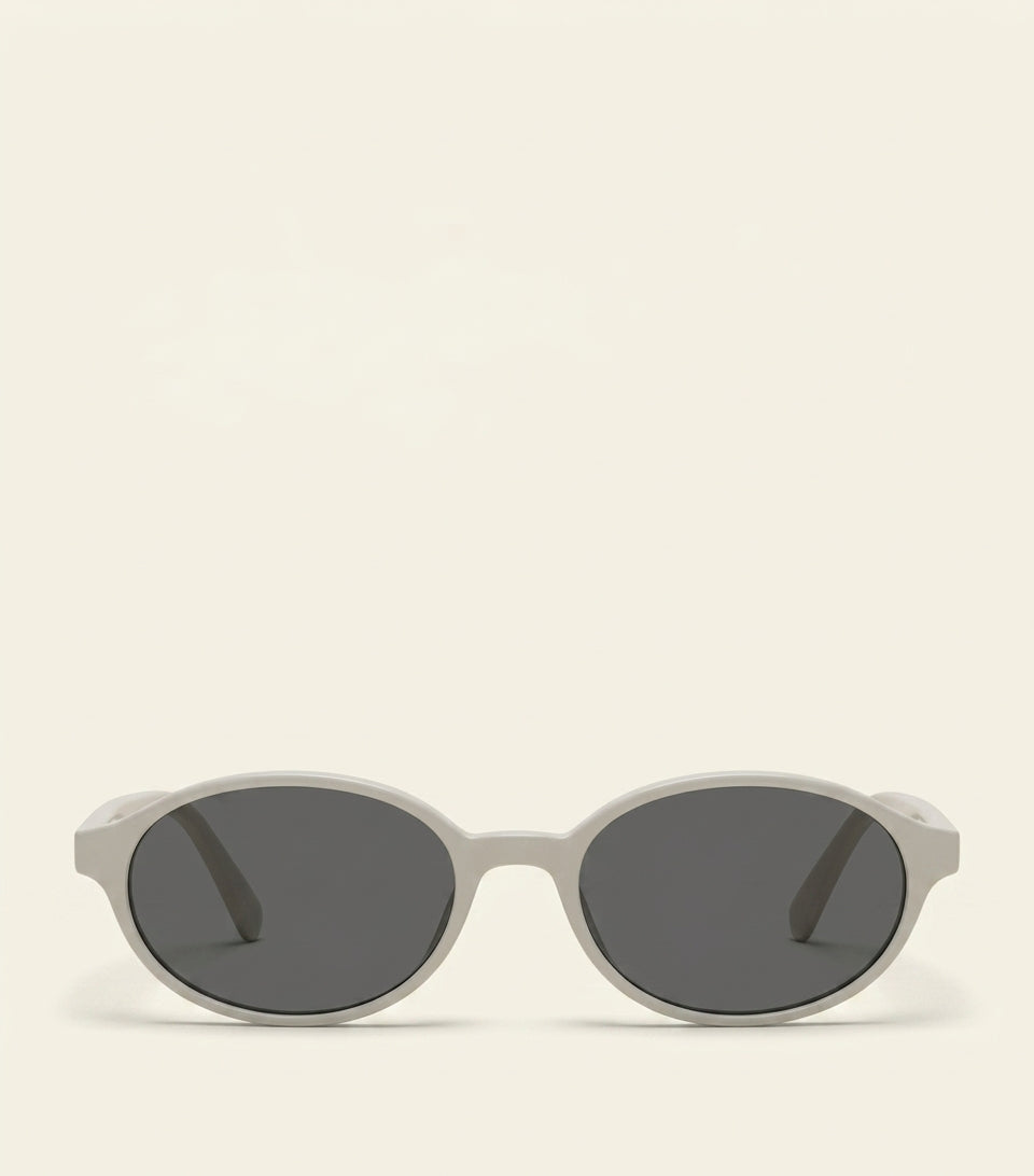 Celine Triomphe oval metal frame sunglasses with smoked lenses, UK version