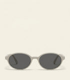 Celine Triomphe oval metal frame sunglasses with smoked lenses, UK version