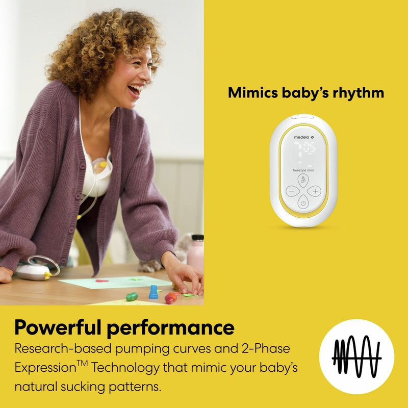 Medela Freestyle Mini hands-free breast pump, imported from the UK