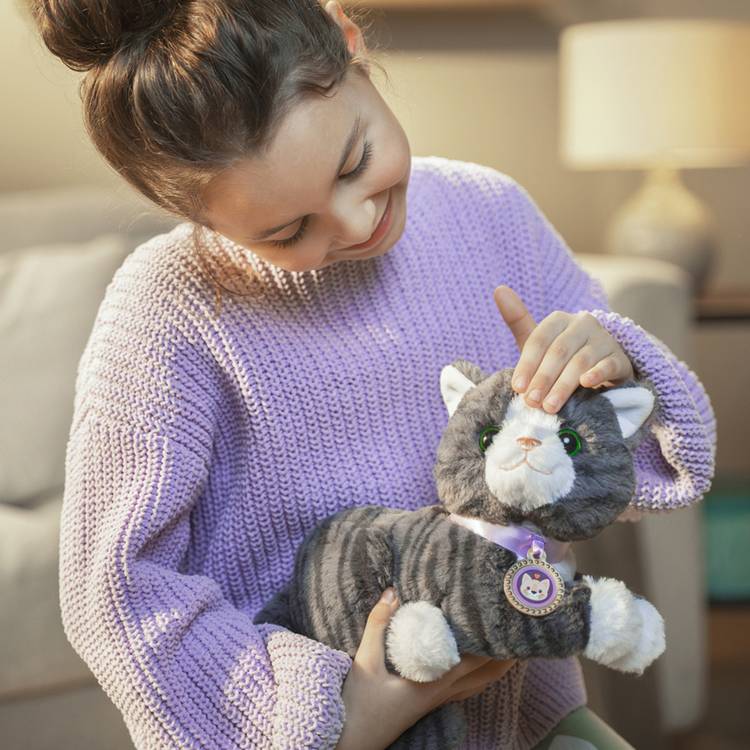 Baby Born Cookie interactive toy cat with soft fur - British product