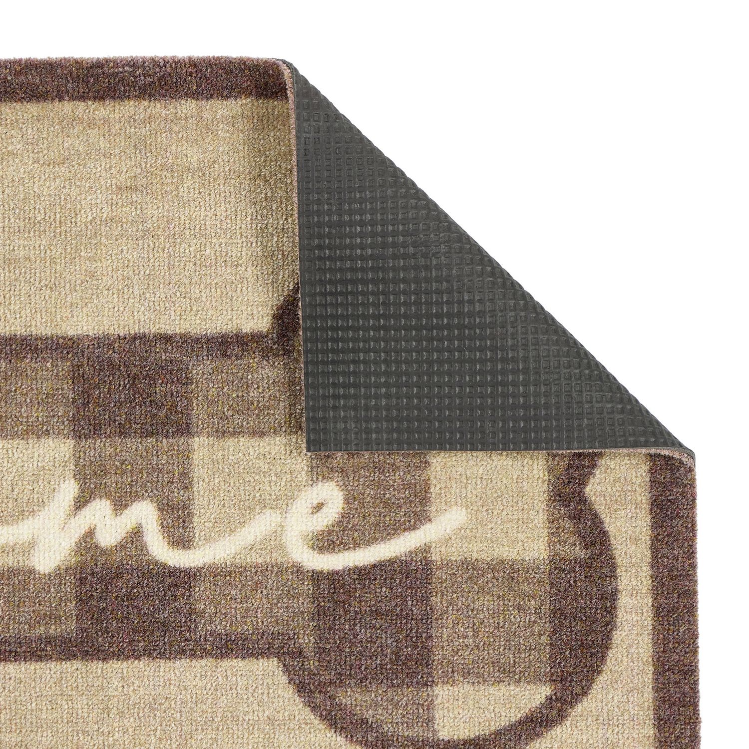 Howler & Scratch Check Home Grey Doormat 50x75cm, UK version