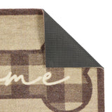 Howler & Scratch Check Home Grey Doormat 50x75cm, UK version