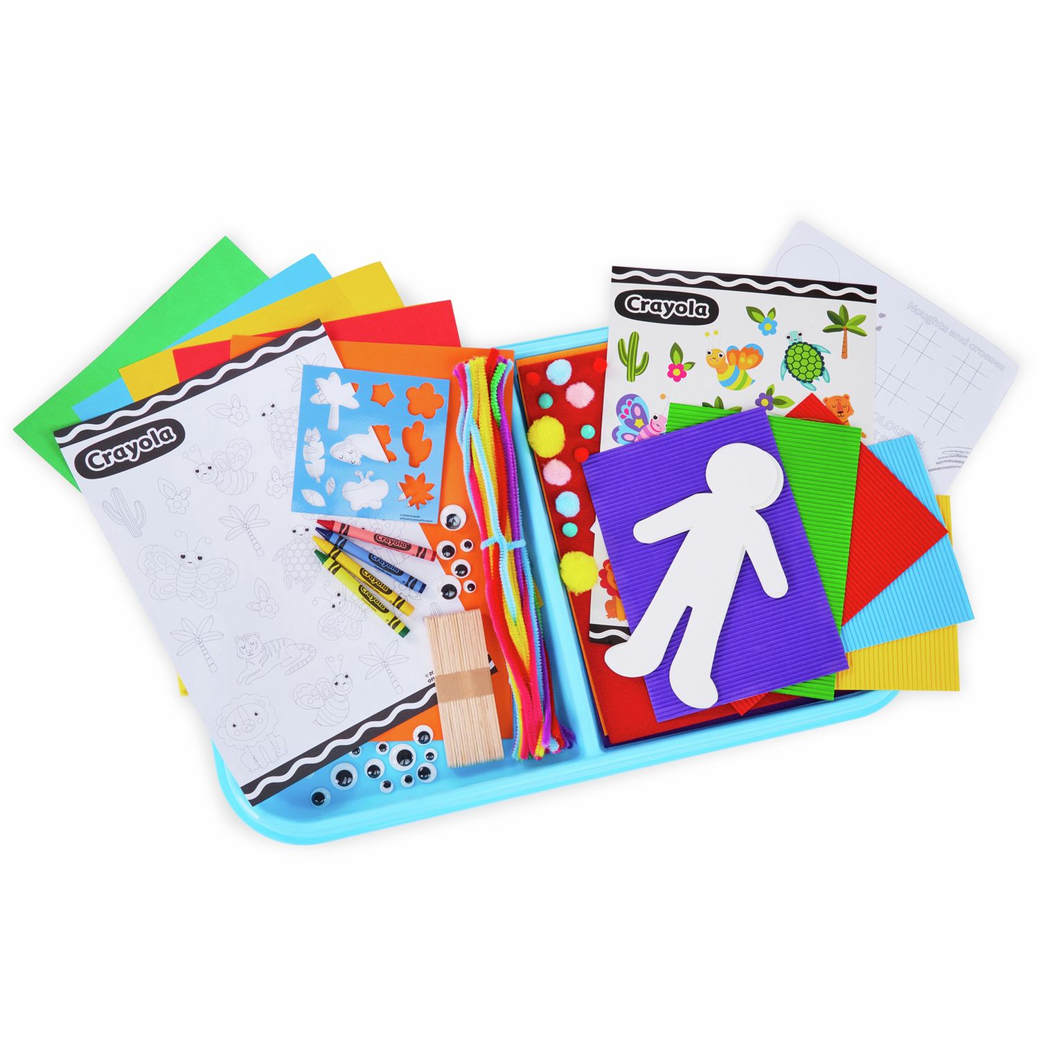 Crayola Mega Craft Box with crayons and pipe cleaners, UK version