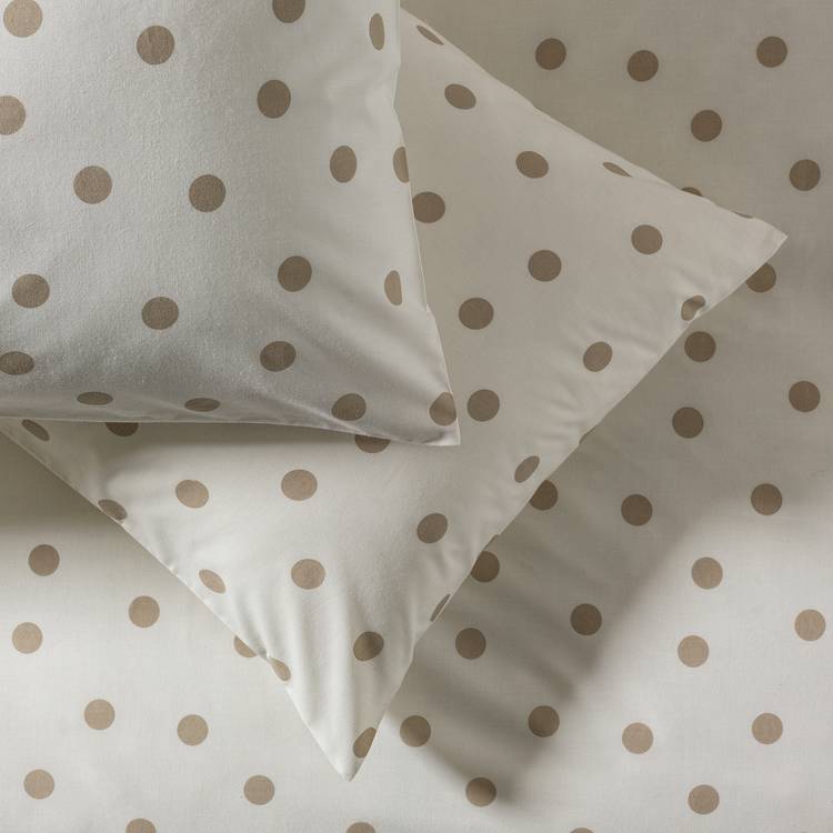 Argos Home natural spot duvet set single - British product