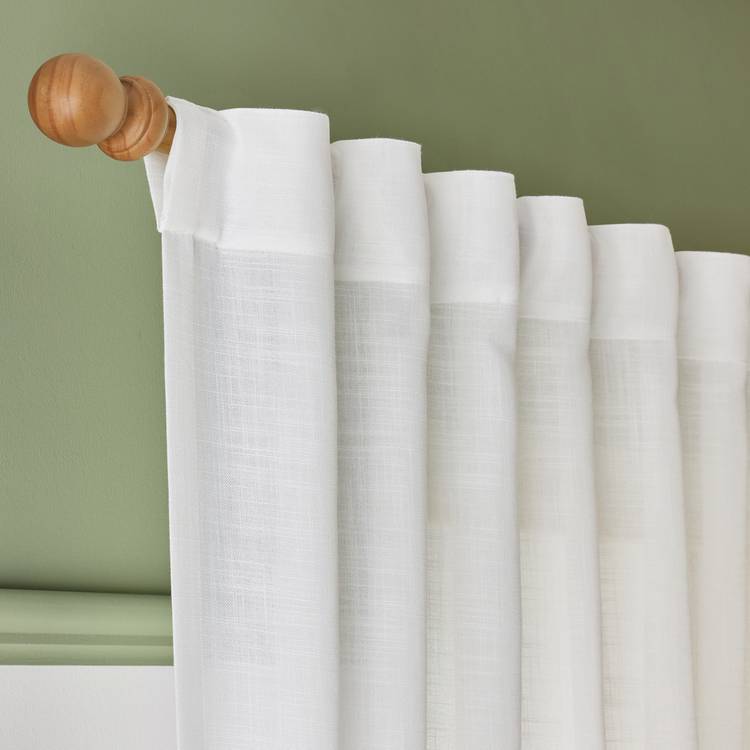 Argos Home white linen effect voile curtain 140x137cm - British product