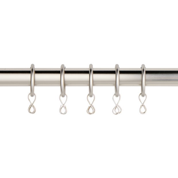 Argos Home matte nickel curtain rings 20 pack (British brand)