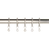 Argos Home matte nickel curtain rings 20 pack (British brand)