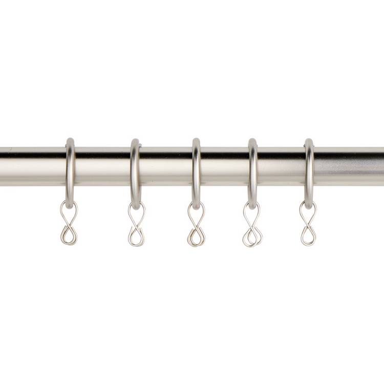 Argos Home matte nickel curtain rings 20 pack (British brand)