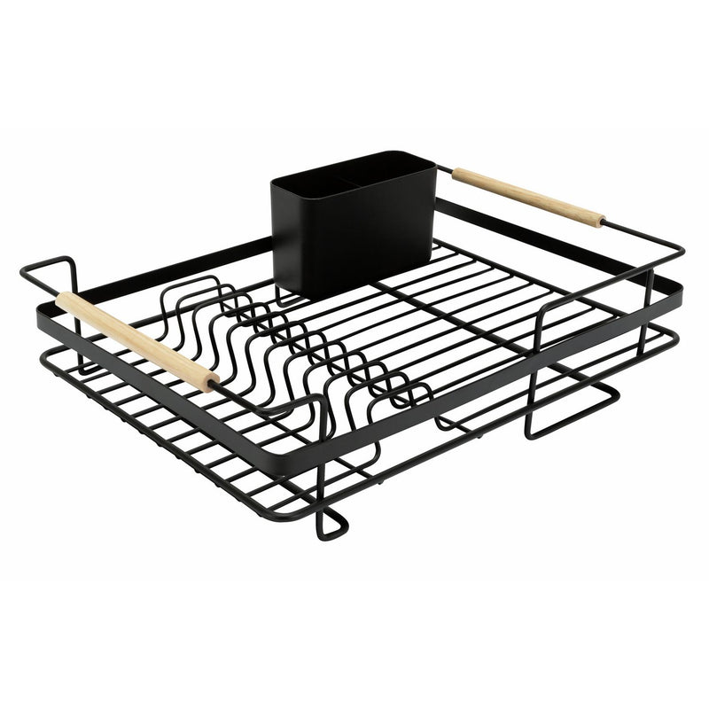 Habitat wire dishdrainer in bamboo and black, UK version