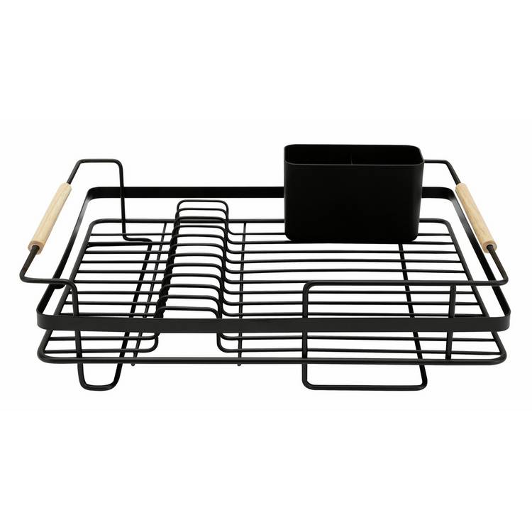 Habitat wire dishdrainer in bamboo and black, UK version