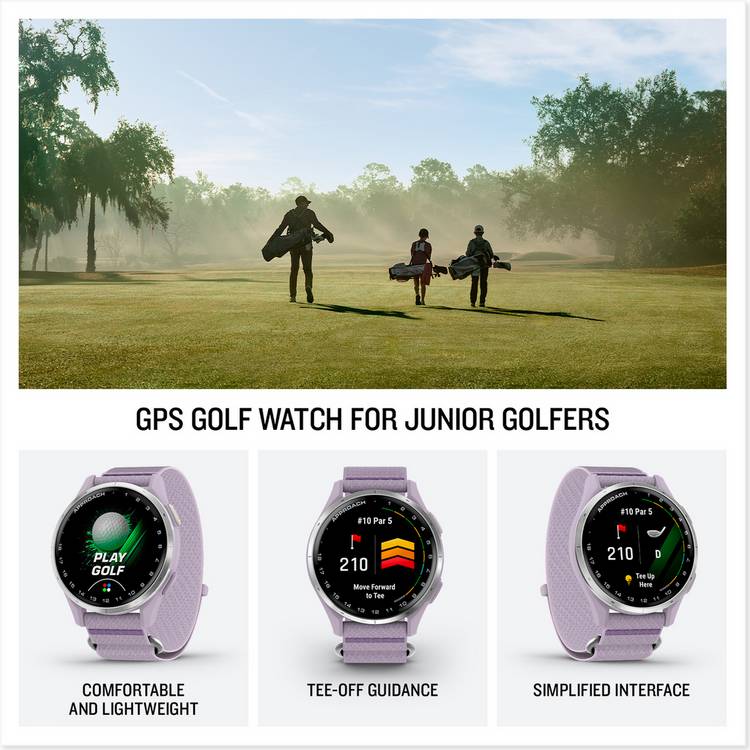 Garmin GPS golf smartwatch Lilac 43mm - British product