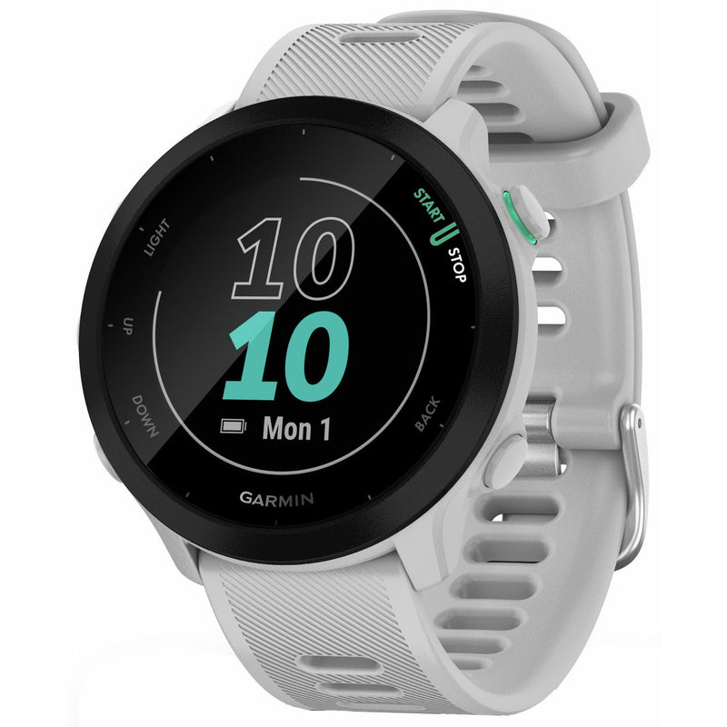Garmin Forerunner 55 GPS running smartwatch white - British product